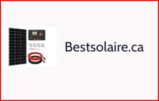 Logo de l'entreprise  Bestsolaire.ca , accessoire solaire , panneau solaire , régulateur batterie , onduleur , camping car , maison , roulotte , batterie lifepo4 ,câble ,vente , boutique en ligne , Québec , 1560 Avenue de la Rivière Jaune , 418-849-1800 .       aire.